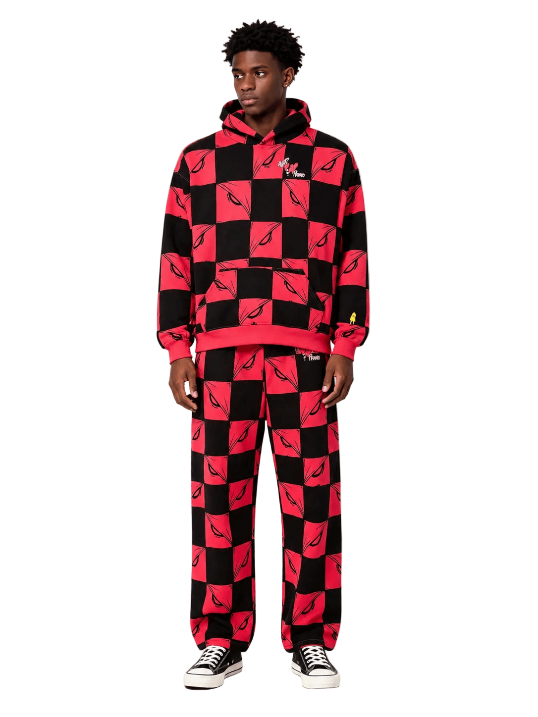 Matty Boy Anti Promo 99 Eyez Sweatpants Black Red - AFewVibe