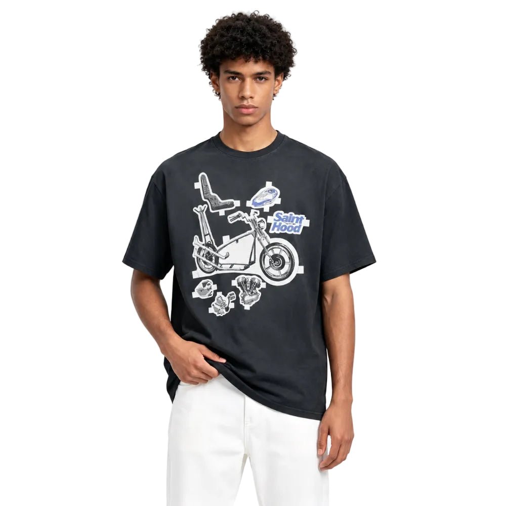 Neighborhood x Saint Michael Saint Hood Bike T-Shirt Vintage Black - AFewVibe