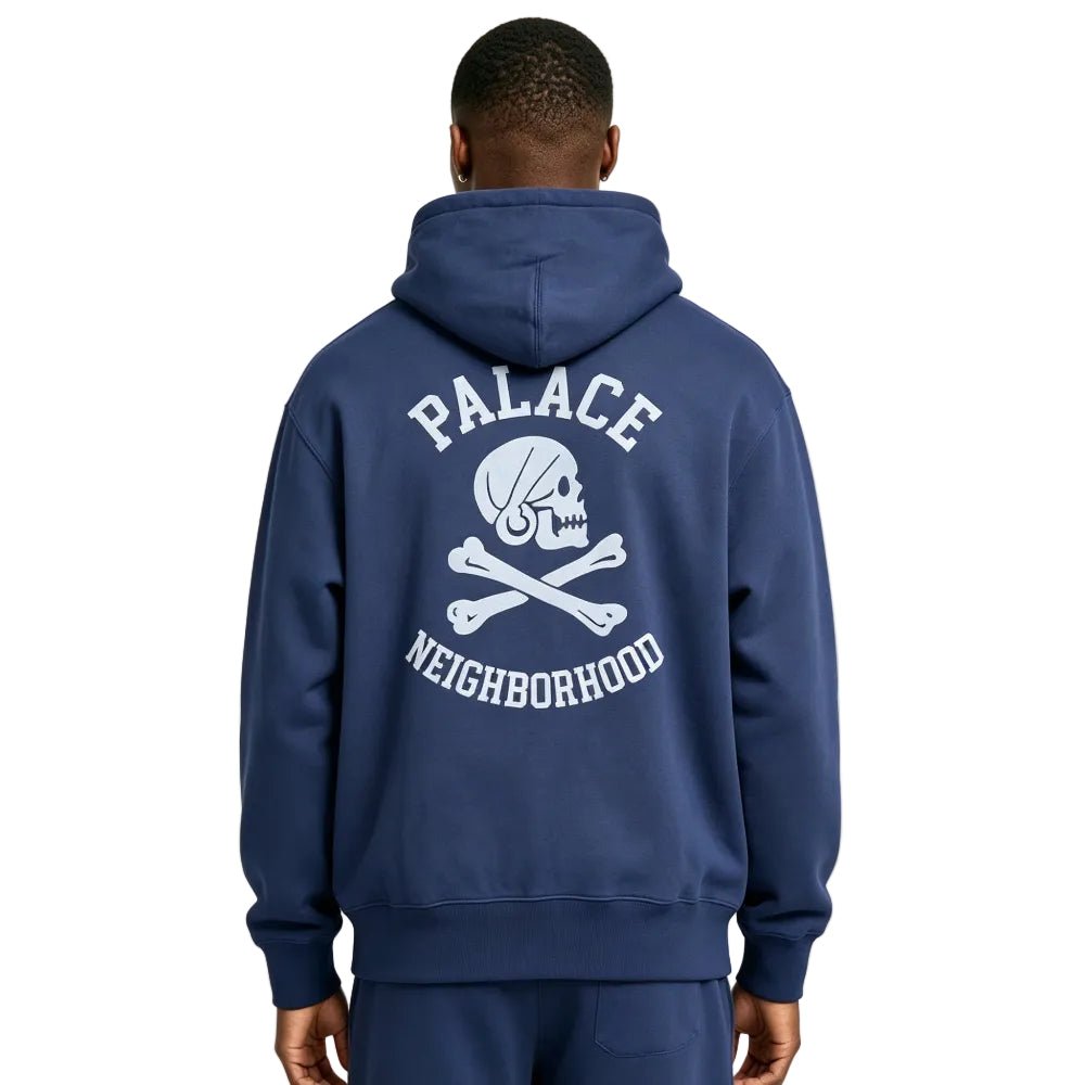 Palace x Neighborhood Skull Zip Hood Navy - Afewvibe
