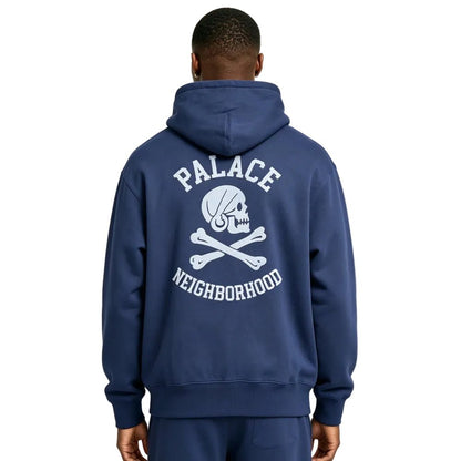 Palace x Neighborhood Skull Zip Hood Navy - Afewvibe