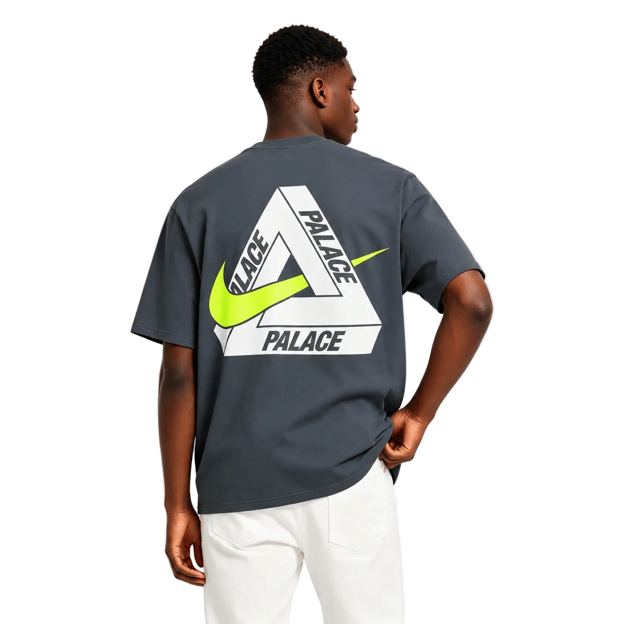 Palace x Nike Tri Swoosh T-Shirt Charcoal - AFewVibe