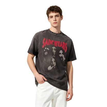 Saint Michael x Denim Tears Faces T-shirt - AFewVibe