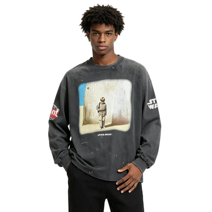 SAINT Mxxxxxx STAR WARS LS TEE /DARTHVADER BLACK - AFewVibe