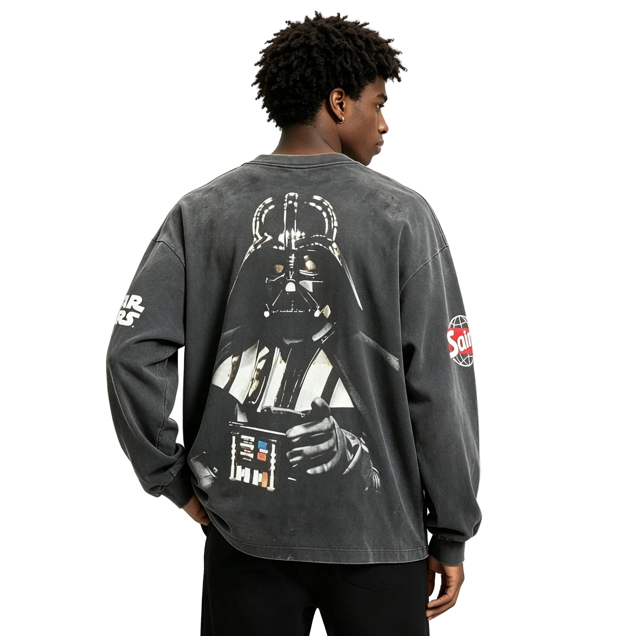 SAINT Mxxxxxx STAR WARS LS TEE /DARTHVADER BLACK - AFewVibe