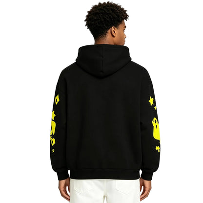 Sp5der Beluga Hoodie Onyx/Yellow - AFewVibe