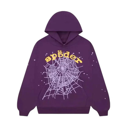 Sp5der Star OG Web V2 Hoodie Purple - Afewvibe