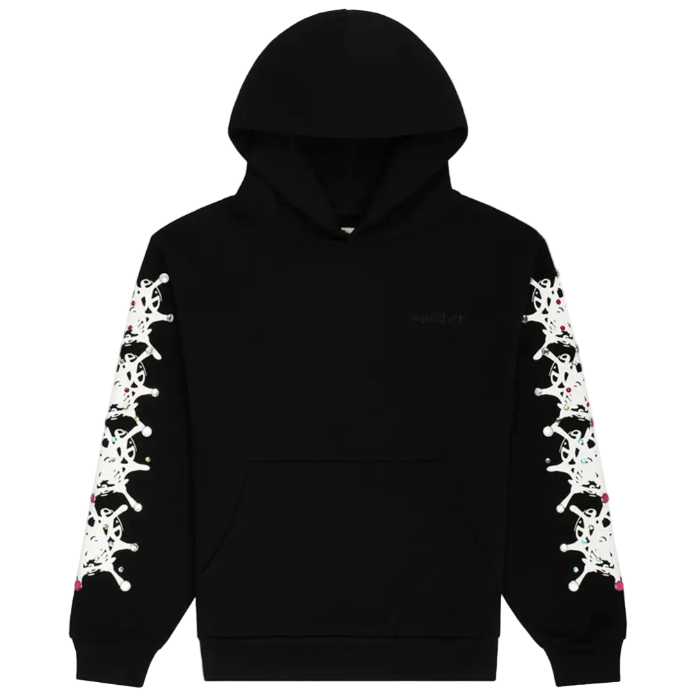 Sp5der Stone Hoodie Black - AFewVibe