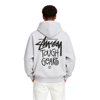 Stüssy Tough Gear Hoodie Ash Heather SS24 - AFewVibe