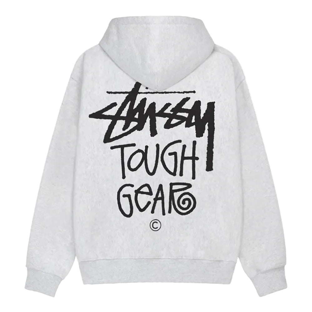 Stüssy Tough Gear Hoodie Ash Heather SS24 - AFewVibe