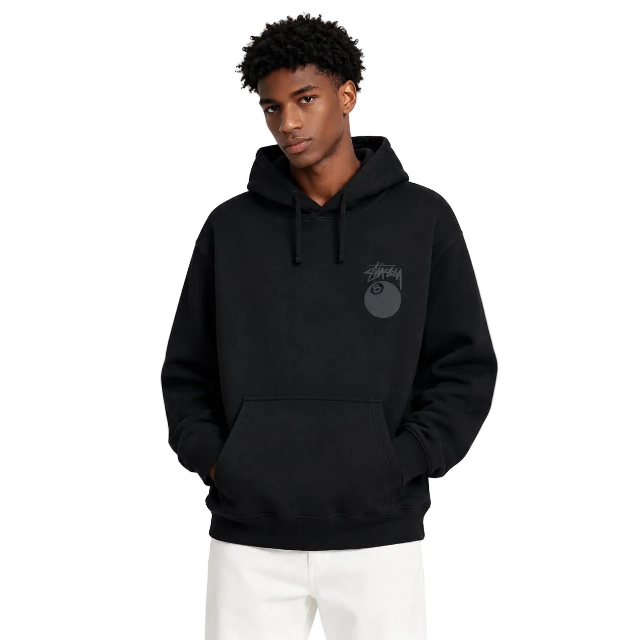 Stüssy 8 Ball Hoodie Pigment Dyed Black | 14oz Fleece – AFewVibe