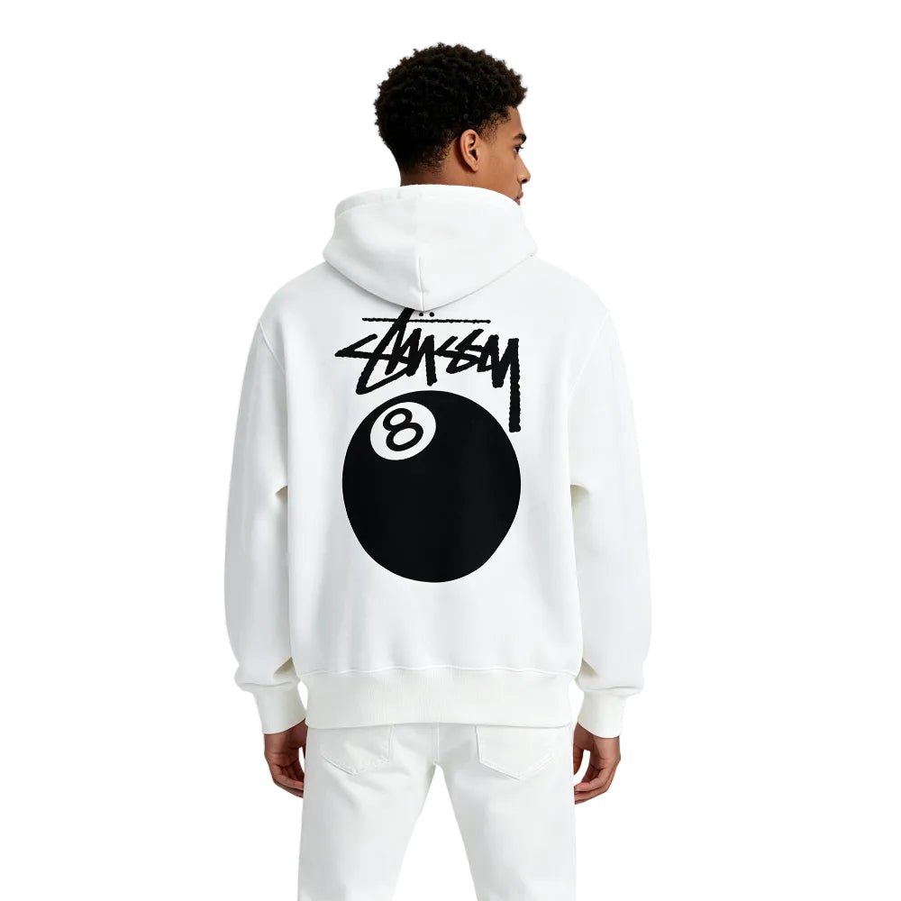 Stussy 8 Ball Pigment Dyed Hoodie Natural - AFewVibe