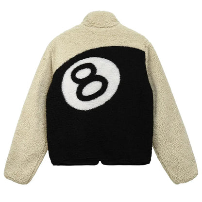 Stussy 8 Ball Sherpa Jacket Natural - Afewvibe