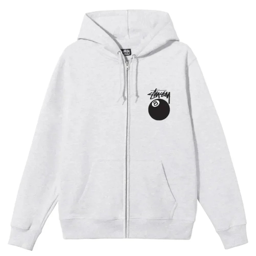Stussy 8 Ball Zip Hooded Sweatshirt - Afewvibe