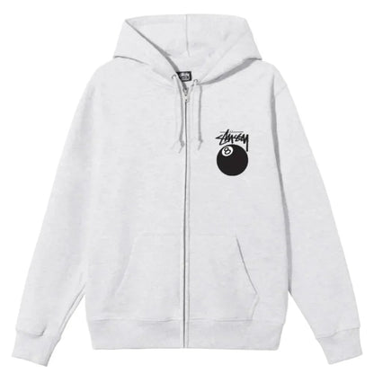 Stussy 8 Ball Zip Hooded Sweatshirt - Afewvibe