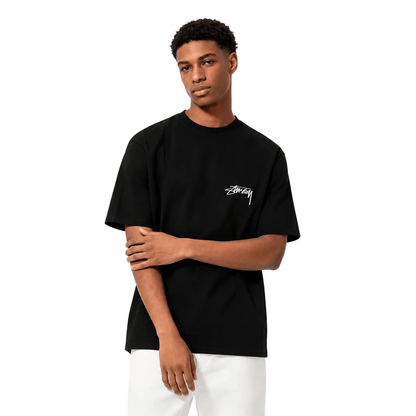 Stussy Arachnid Pigment Dyed Tee Black - AFewVibe