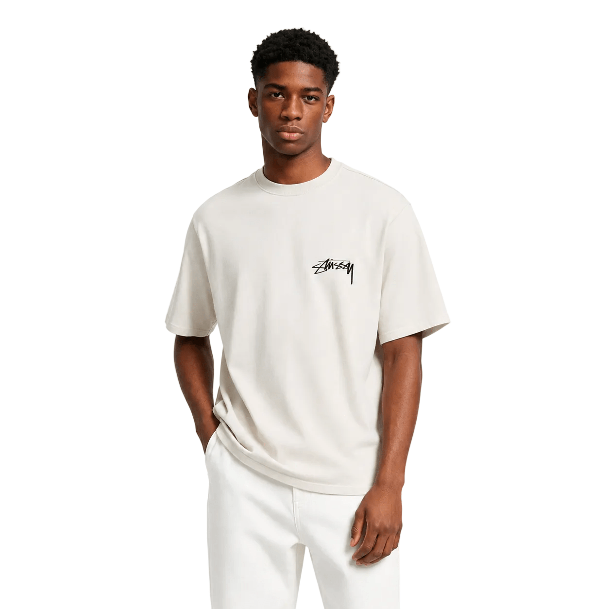 Stussy Arachnid Pigment Dyed Tee Natural - AFewVibe