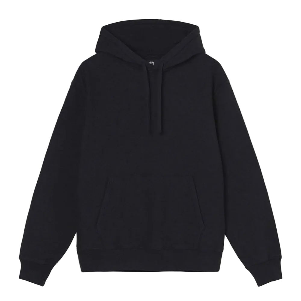Stussy Back Hood Embroidered Hoodie Black - AFewVibe