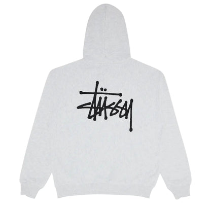 Stussy Basic Hoodie Ash Heather - AFewVibe