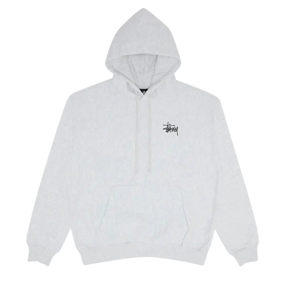Stussy Basic Hoodie Ash Heather - AFewVibe