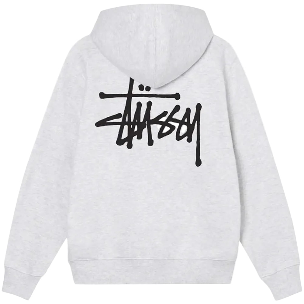 Stussy Basic Zip Hood Ash Heather - AFewVibe