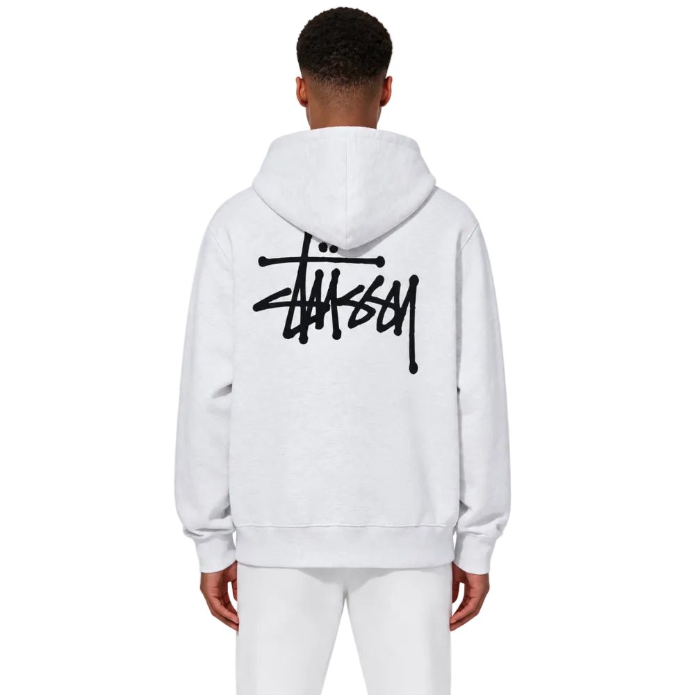 Stussy Basic Zip Hood Ash Heather - AFewVibe