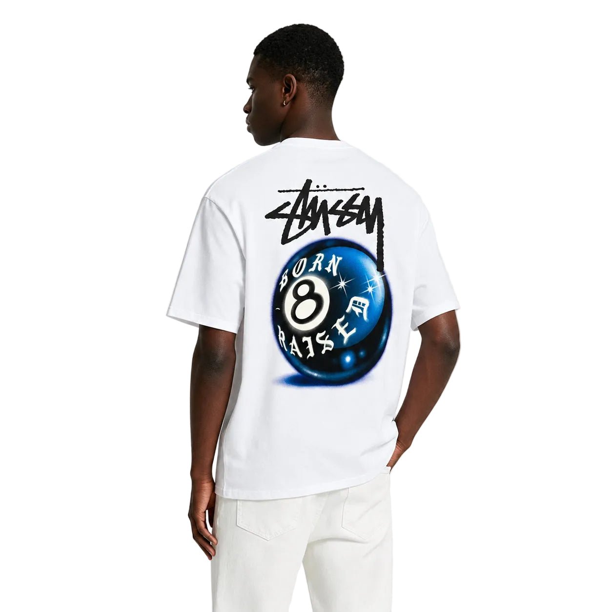 Stussy Born X Raised 8 Ball Tee White – AFewVibe