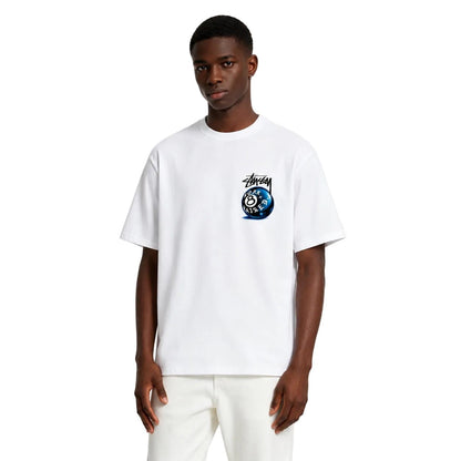 Stussy Born X Raised 8 Ball Tee White - AFewVibe