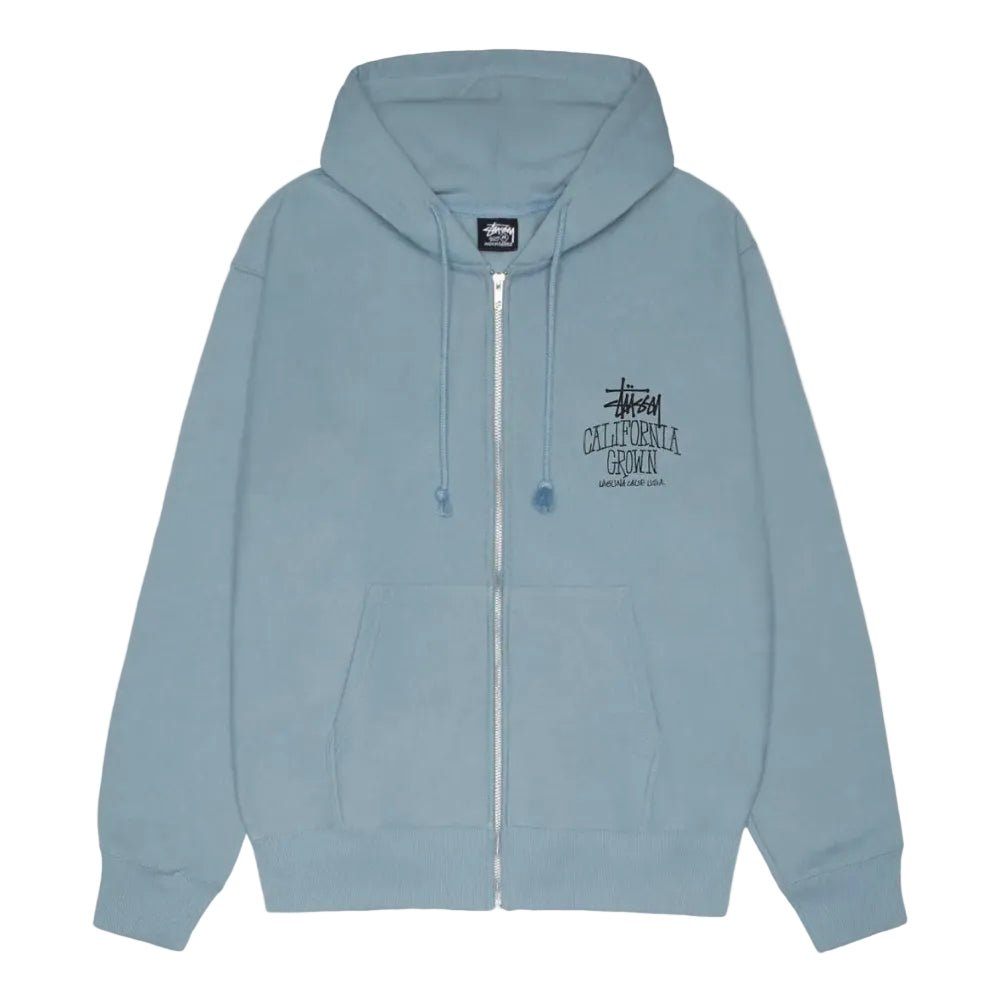 Stussy Cali Grown Zip Hoodie Slate – AFewVibe