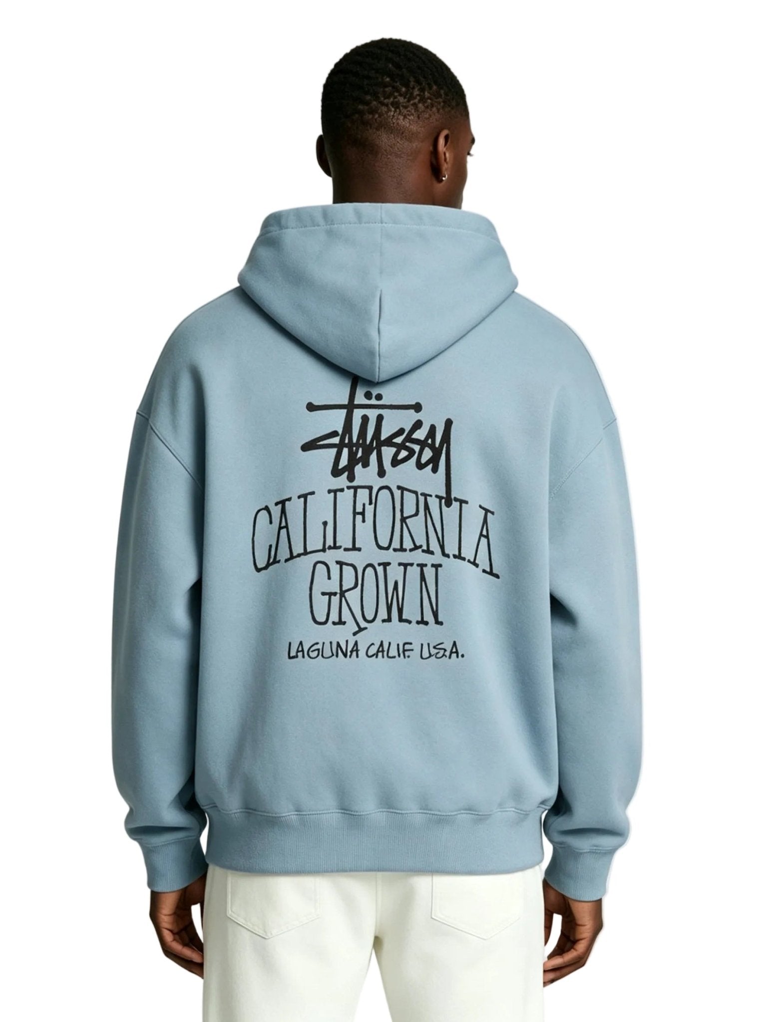 Stussy Cali Grown Zip Hoodie Slate - Afewvibe