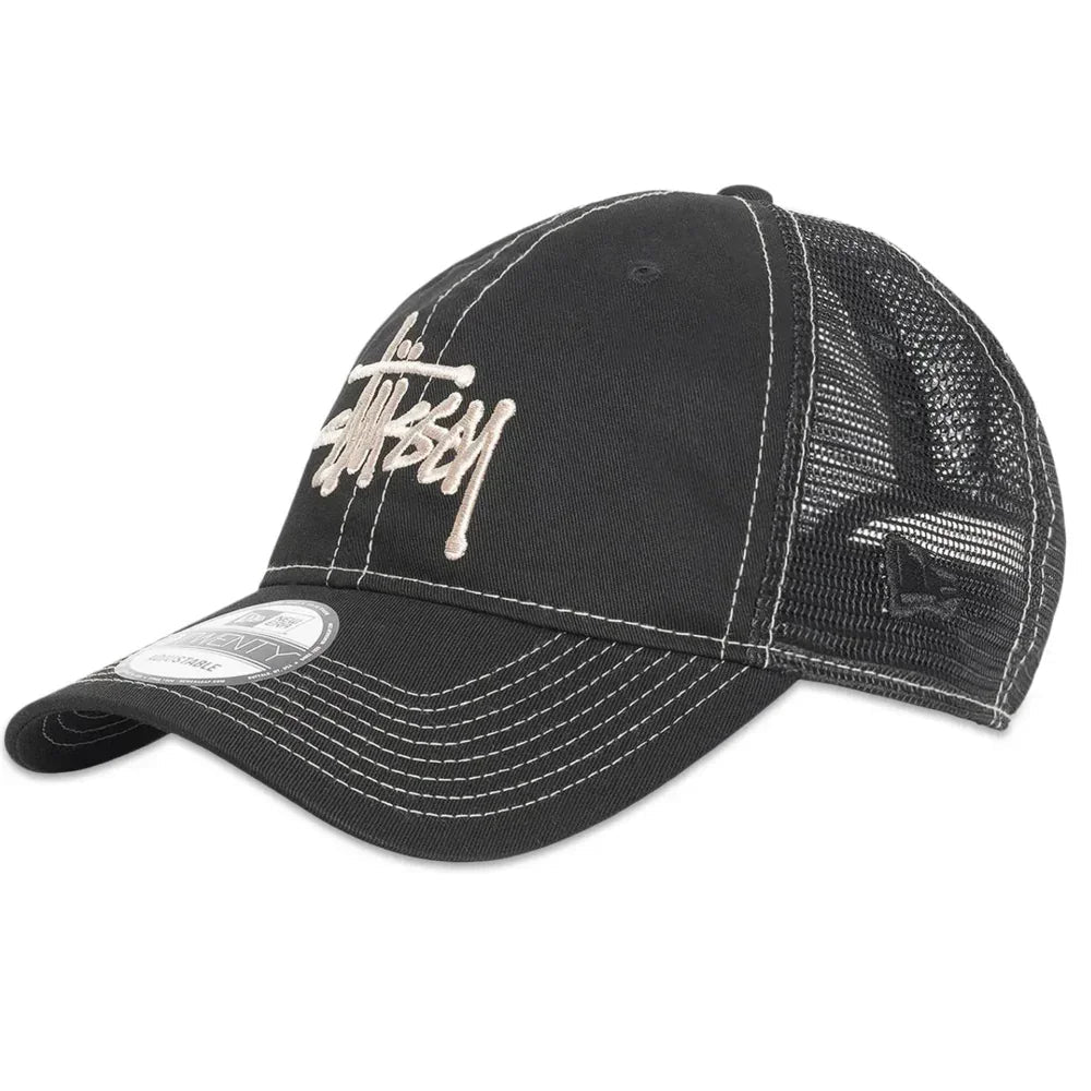 STUSSY ニューエラ 9TWENTY メッシュキャップ 黒 Stussy New Era 9Twenty Basic Trucker Black – AFewVibe