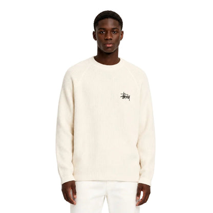 Stussy Raglan Thermal Long-Sleeve Crew Bone - AFewVibe