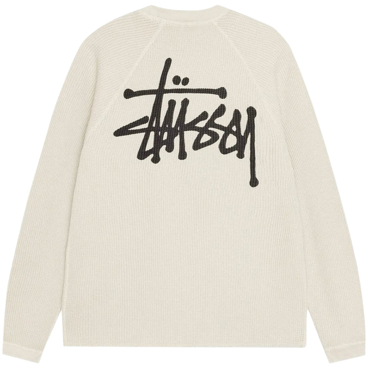 Stussy Raglan Thermal Long-Sleeve Crew Bone – AFewVibe