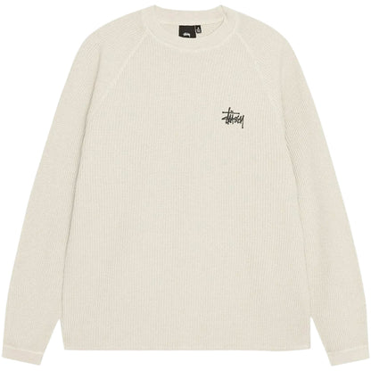 Stussy Raglan Thermal Long-Sleeve Crew Bone - AFewVibe