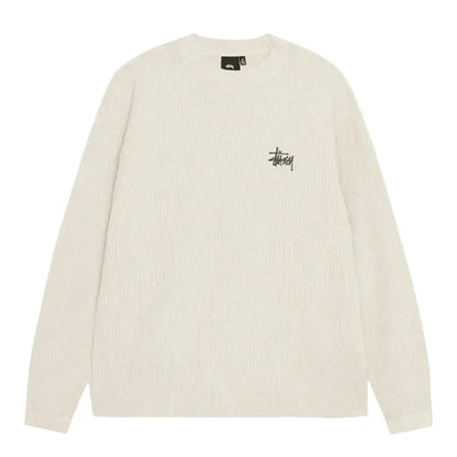 Stussy Raglan Thermal Long - Sleeve Crew Bone - Afewvibe