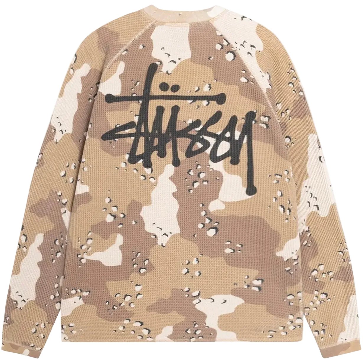 Stussy Raglan Thermal Long-Sleeve Crew Desert Camo – AFewVibe