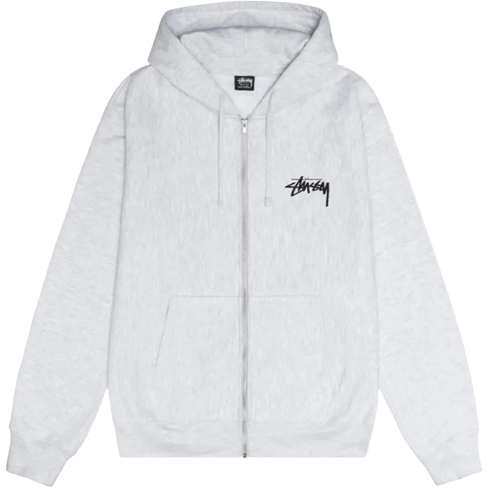 Stussy Shattered Zip Hoodie Ash Heather - AFewVibe