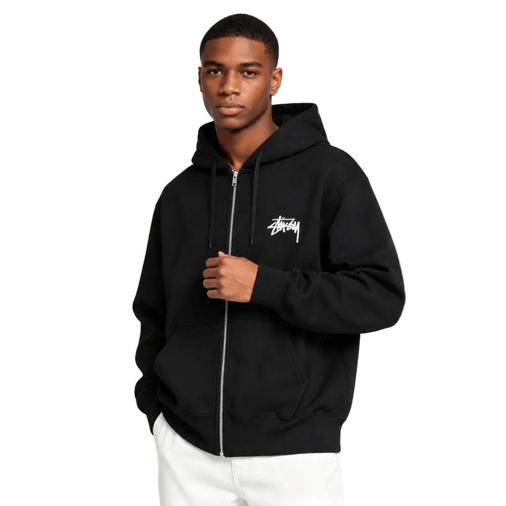 Stussy Shattered Zip Hoodie Black - AFewVibe