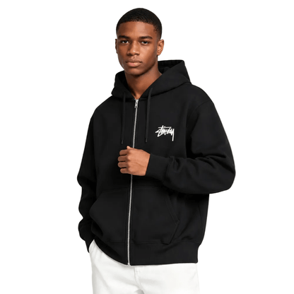 Stussy Shattered Zip Hoodie Black - AFewVibe