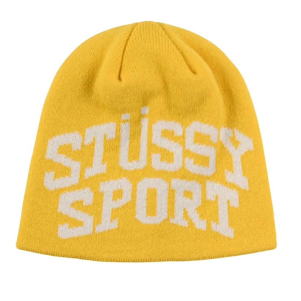 Stussy Sport Jacquard Skullcap Beanie Yellow - Afewvibe