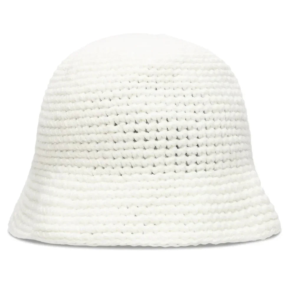 Stussy Swirly S Knit Bucket Hat Bone - Afewvibe