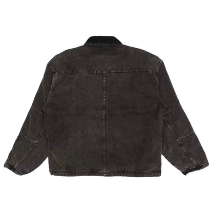 Stussy Washed Canvas Shop Jacket Black - AFewVibe