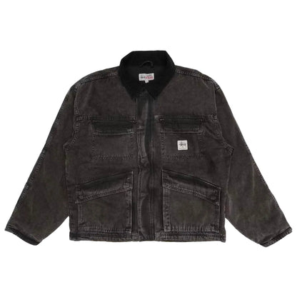 Stussy Washed Canvas Shop Jacket Black - AFewVibe