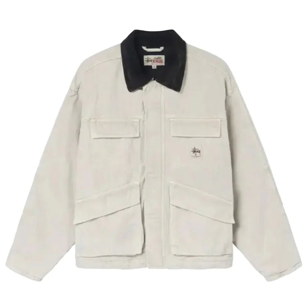 Stussy Washed Canvas Shop Jacket Bone – AFewVibe