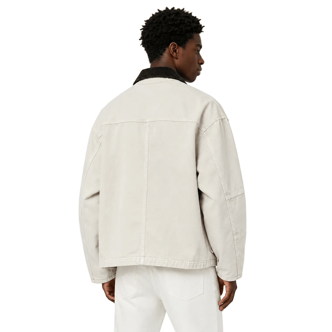 Stussy Washed Canvas Shop Jacket Bone - AFewVibe