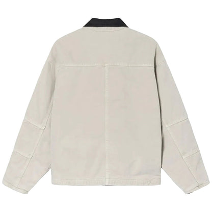 Stussy Washed Canvas Shop Jacket Bone - AFewVibe