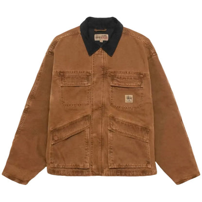 Stussy Washed Canvas Shop Jacket Bronze - AFewVibe
