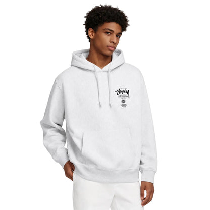 Stussy World Tour Hoodie Ash Heather - AFewVibe