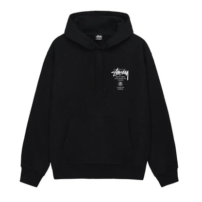 Stussy World Tour Hoodie Black - Afewvibe