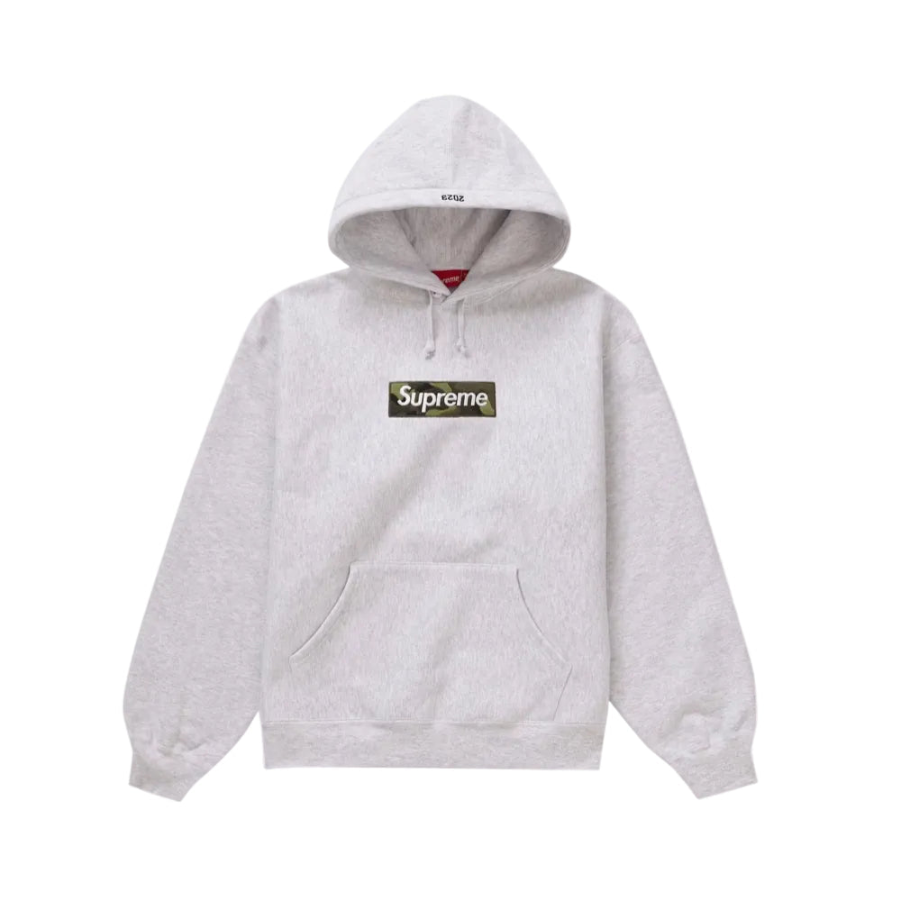 Supreme Box Logo Hooded Sweatshirt FW23 Ash Grey - AFewVibe