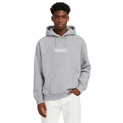 Supreme Box Logo Hooded Sweatshirt Sweatshirt FW24 Heather Grey - AFewVibe